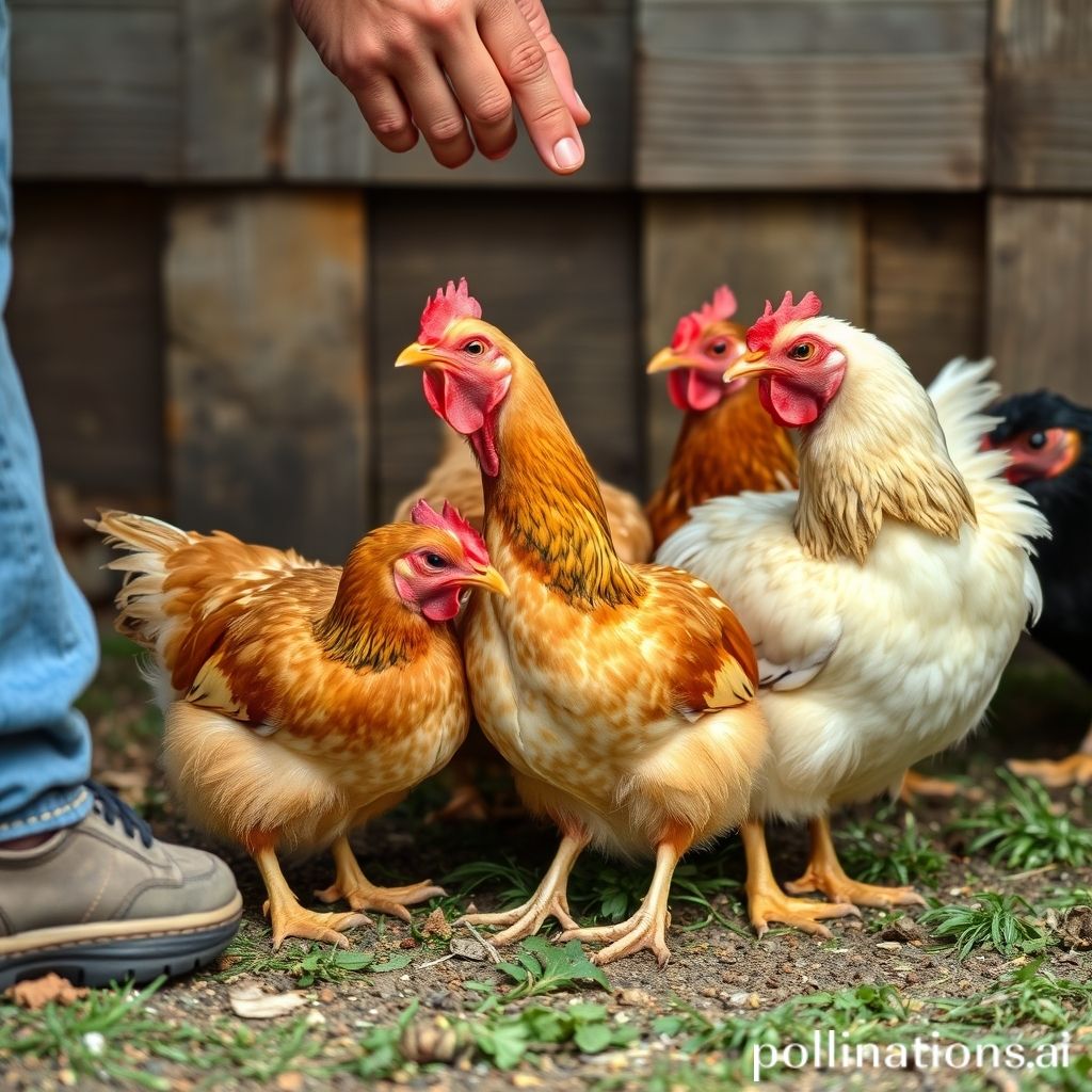 why do chickens squat when you pet them